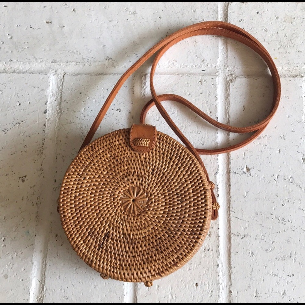 Round rattan bag mini Bali